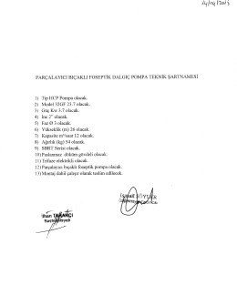 PARÇALAYICI BIÇAKLI FOSEPTİK DALGIÇ POMPA TEKNİK