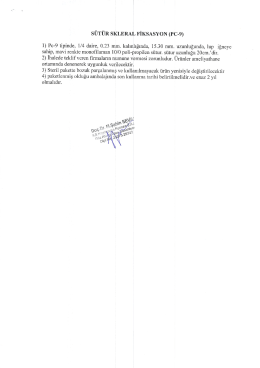 s&Uuml;T&Uuml;R sKLERAL FİKsAsYoN (PC-9)