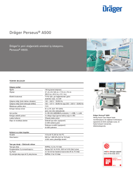 Ürün enformasyonları: Dräger Perseus® A500 (PDF)
