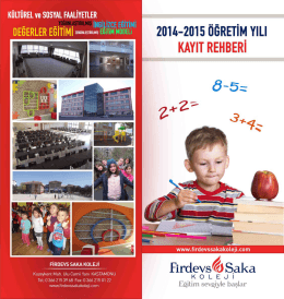 Kayıt Rehberi 2014 - Kastamonu Özel Firdevs Saka Koleji