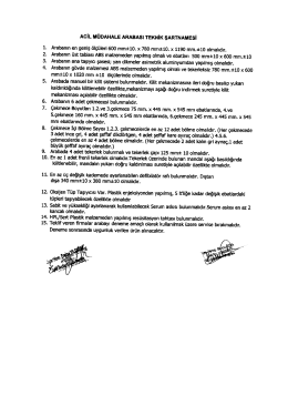 AcIL MÜDAHALE ARABAsı TEKNIK şARTNAMEsi