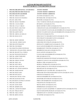 sağlık bilimleri enstitüsü enstitü kurulu üyeleri isim listesi