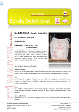 Na2B4O7.10H2O– Boraks Dekahidrat