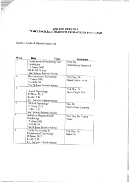2014-2015 DERS YILI
