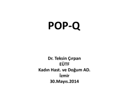 POP-Q sınıflandırması - Prof. Dr. Teksin Çırpan