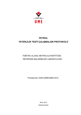Petrol Yeterlilik Testi Çalışmaları Protokolü