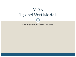 VTYS - Hf4 - Iliskisel Veri Modeli