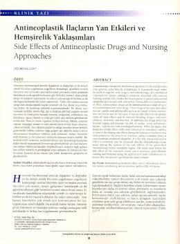 Antineoplastik İla&ccedil;ların Yan Etkileri ve