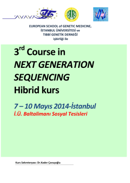 3 Course in NEXT GENERATION SEQUENCING Hibrid kurs