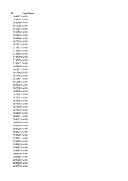 ID Exam Room 1441823 M-05 1495191 M-05 1503200 M-05