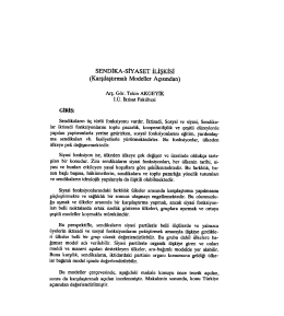 Araş.G&ouml;r.Tekin AKGEYİK "Sendika-Siyaset İlişkisi"