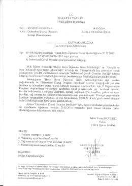 Geleneksel &Ccedil;ocuk Oyunları Şenliği Y&ouml;nergesi İ&ccedil;in Tıklayınız..