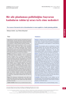 PDF İndir - Türkiye Aile Hekimliği Dergisi