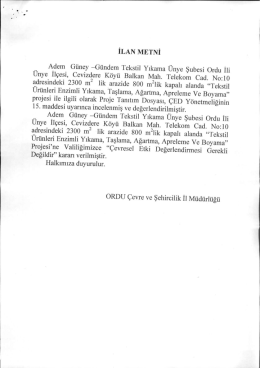 Tekstil &Uuml;r&uuml;nleri Enzimli Yıkama,Taşlama,Ağartma,Apreleme ve