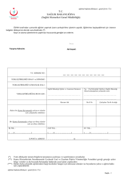 form 17a_genel - Sağlık Bakanlığı