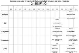 2. S NIF I.O. - yalova &uuml;niversitesi &ccedil;alışma ekonomisi ve end&uuml;stri