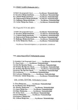 11-) NİMET ŞAHİN (Muhasebe seﬁ l z