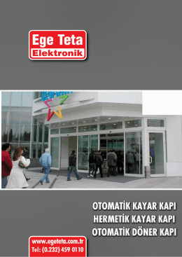 Boon Edam Otomatik D&ouml;ner Kapı