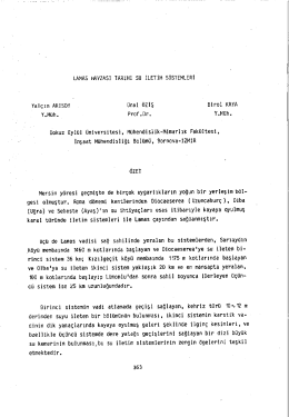 Yalçın ARISOY, Ünal ÖZİŞ, Birol KAYA