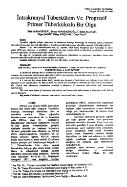 . İntrakrany al Tüberkülom Ve Pro gresif