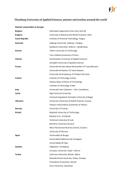 list of our partner universities