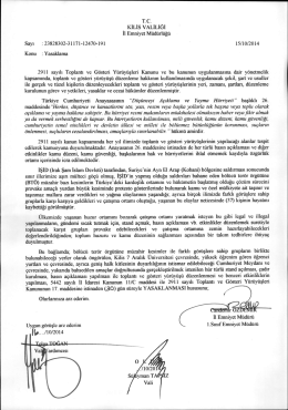 _ _ rc. _ KILIS vALILıGı ıı Emniyet Müdürlügü