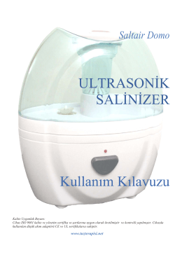 Kullanım Kılavuzu - SALTAIR DOMO ULTRASONIK SALINIZER, Tuz