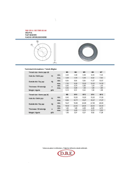 DIN 125-Å ISO 7089 A2-Å4 DÜZ PUL FLAT WASHER FLACHE