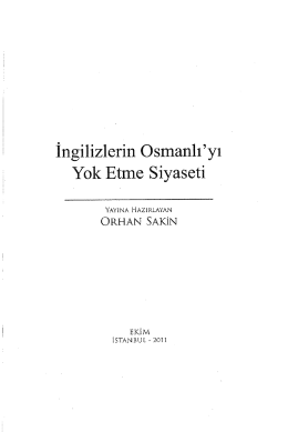İngilizlerin Osmanlıyı Yok Etme Siyaseti