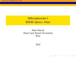 3. Ders - Alper BAYRAK - Abant İzzet Baysal Üniversitesi
