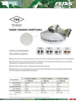 TS 9222 YAssı YANGIN HORTUMU