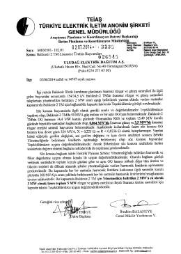 balıkesir 2 tm i&ccedil;in teiaş kapasite artış yazısı