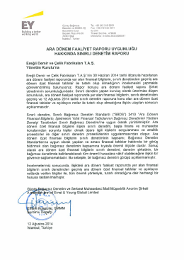 EY G&uuml;ney Bağımsız Te +90 212 315 3000 Denetim ve
