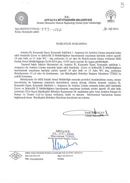 ANTALYA B&Uuml;Y&Uuml;KŞEHİR BELEDİYESİ