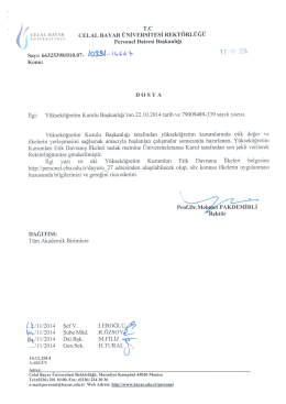 1 sayfa - Celal Bayar &Uuml;niversitesi