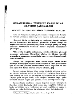 Osmanlıcadan Türkçeye Karşılıklar Kılavuzu Çalışmaları