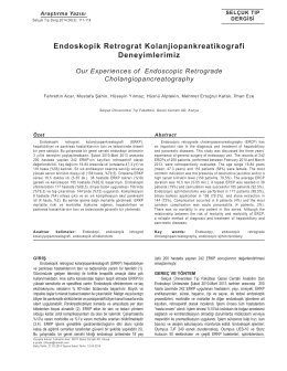 Endoskopik Retrograt Kolanjiopankreatikografi