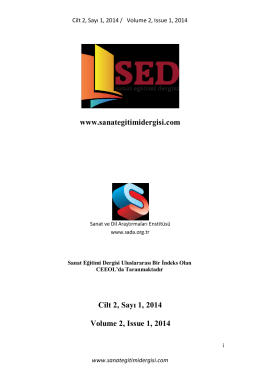 Tam Metin - SED - Sanat Eğitimi Dergisi