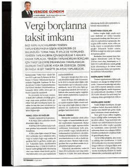Vergi borçlarına taksit imkanı