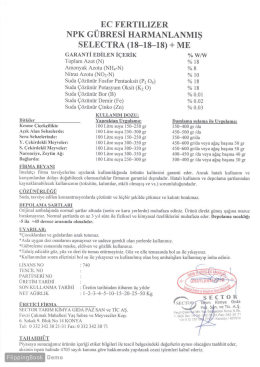 __ Ec FERTILIZER NPK GUBRESİ HARMANLANMIŞ