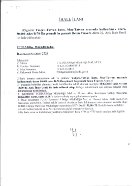 ön çekmeli ön germeli beton travers alım ilanı