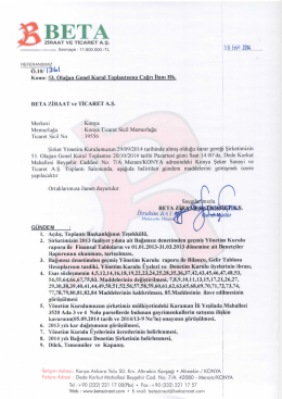 Genel Kurul İlanı(Y&ouml;nlendirilmiş Mesaj) 30-09-2014