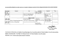 8.5" - 9.15 YBD.101. İngilizce - G&uuml;zel Sanatlar, Tasarım ve Mimarlık