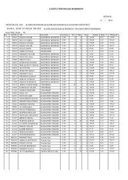 &Ccedil;EğĞTLĞ &Ouml;DEMELER BORDROSU 2014 11 D&Ouml;NEM 46 BANKA