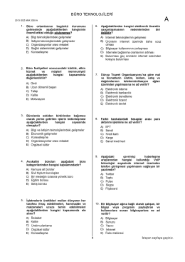 AÖF Büro Teknolojileri | 2013 Ara Sınav İNDİR