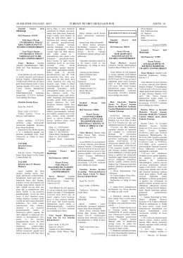 18 ağustos 2014 sayı 2 8633 t&uuml;rkiye ticaret sıcılı