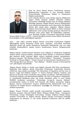 Prof. Dr. Enver Hasani, Başkan