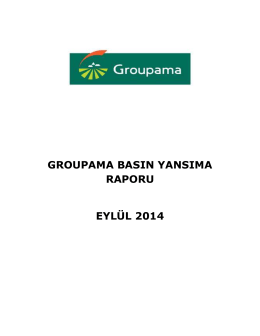 groupama basın yansıma raporu eylül 2014