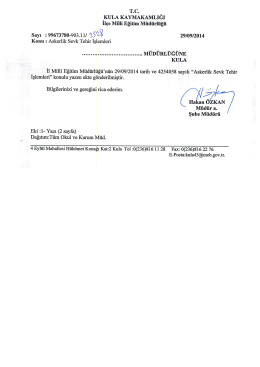 Askerlik Sevk Tehir İşlemleri - Kula İl&ccedil;e Milli Eğitim M&uuml;d&uuml;rl&uuml;ğ&uuml;