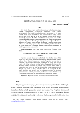 Göç - Atatürk Üniversitesi Türkiyat Araştırmaları enstitüsü Dergisi